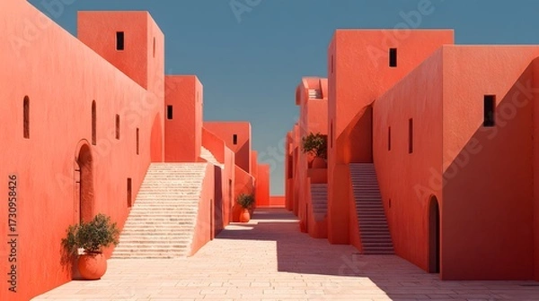 Obraz Modern Arid Architecture Open-Air Design

