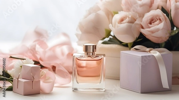 Obraz Minimalist Mother's Day Present and Cosmetics