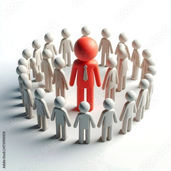 Obraz Leadership and Teamwork Concept Image.