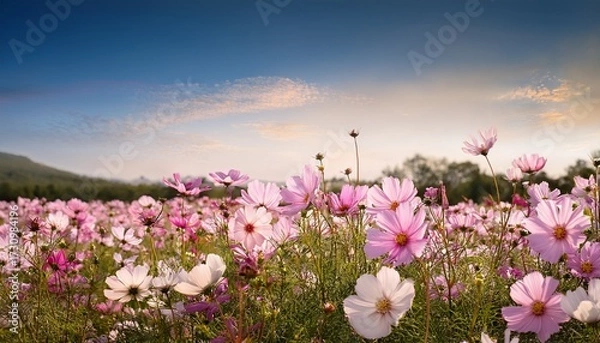 Obraz Cosmos Flowers In Field