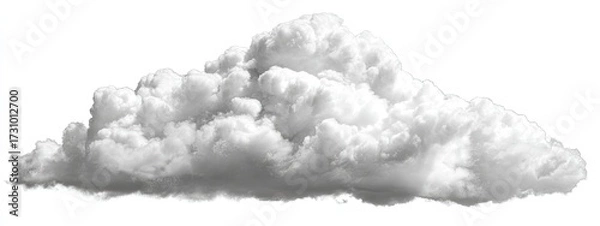 Fototapeta A large, fluffy cumulus cloud, grayscale