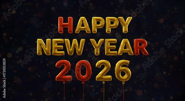 Obraz Happy New Year 2026 Festive Wishes for All
