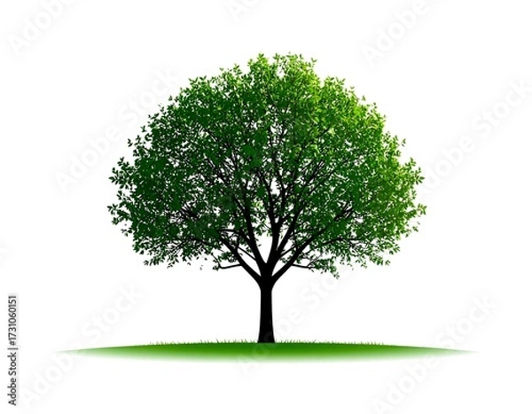 Fototapeta Isolated image of a stylized tree
