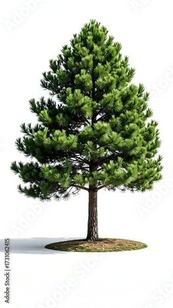Fototapeta Isolated pine tree against white background