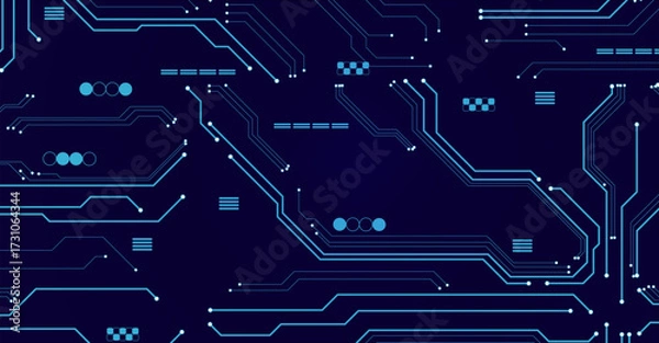 Obraz Digital Circuit Board Technology Background