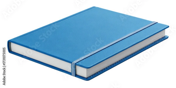 Fototapeta High-Quality Blue Hardcover Notebook with Elastic Band on Transparent Background
Premium Textured Blue Journal with Thick Pages and Rounded Edges Isolated