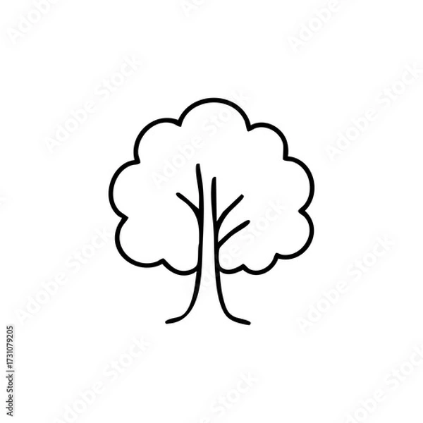 Fototapeta Simple tree outline