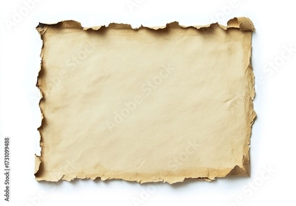 Obraz Vintage Burnt Edged Paper Isolated
