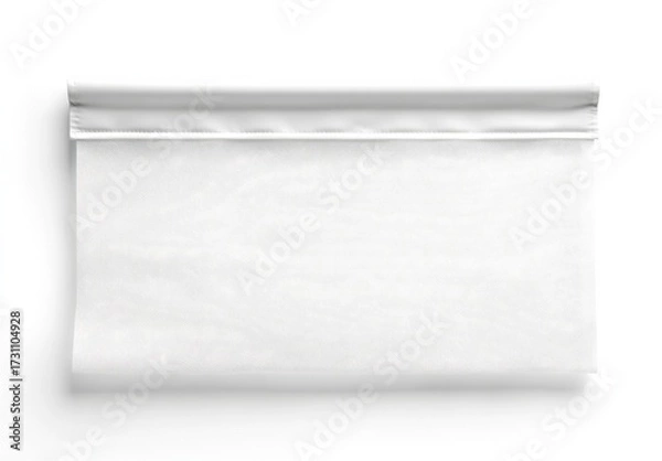 Fototapeta Empty White Paper Roll on White Background