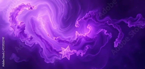 Obraz Swirling nebula of deep purple hues, ethereal and soft,  purple,  creativity