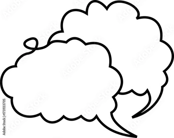 Fototapeta Line Art Speech Bubble 