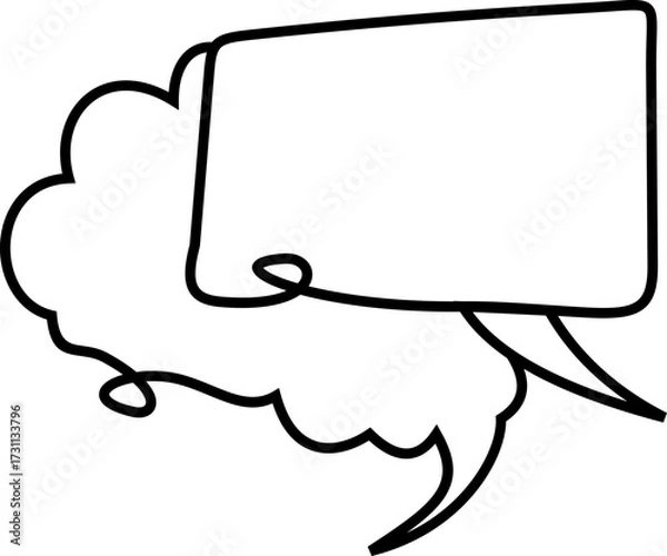 Obraz Line Art Speech Bubble 