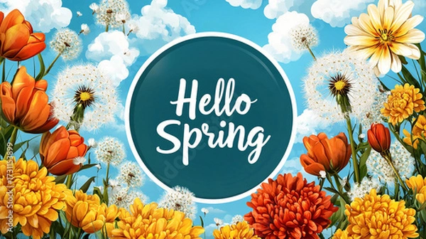 Obraz spring garden vector