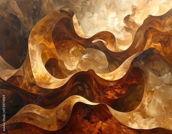 Fototapeta Abstract flowing forms