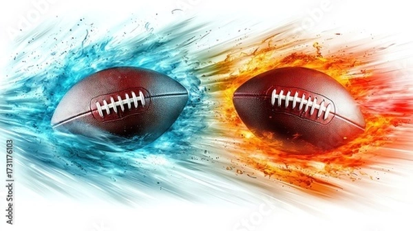 Obraz Ice and Fire: A Gridiron Showdown