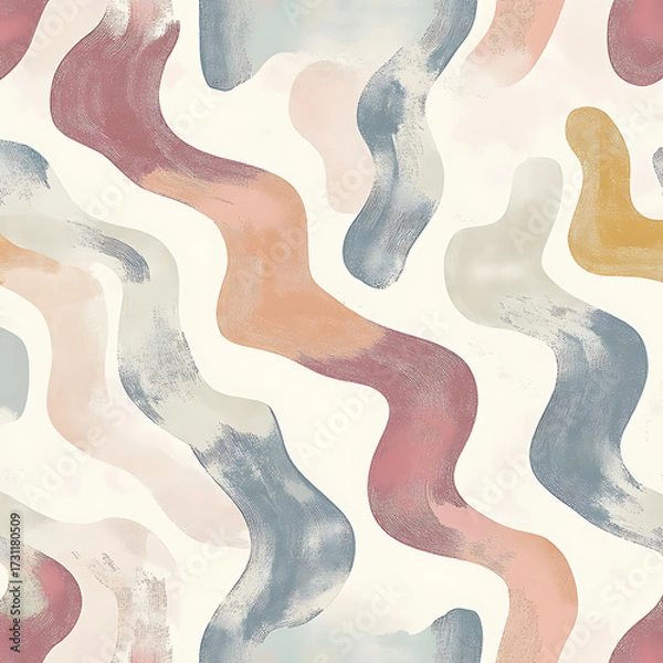 Fototapeta Tile or carpet pattern background with decorative, symmetrical elements. Ideal for wallpaper, textiles, or digital design projects.
