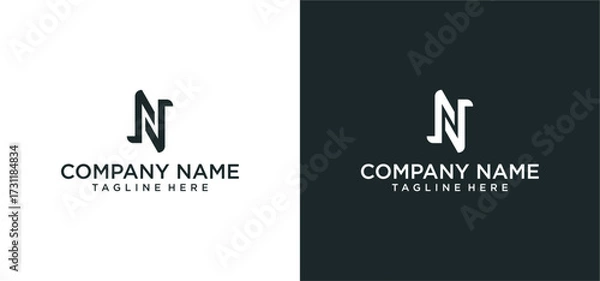 Obraz Letter N logo icon design template elements