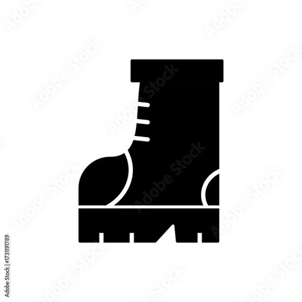 Fototapeta hiking boots icon, modern vector isolated on white background.