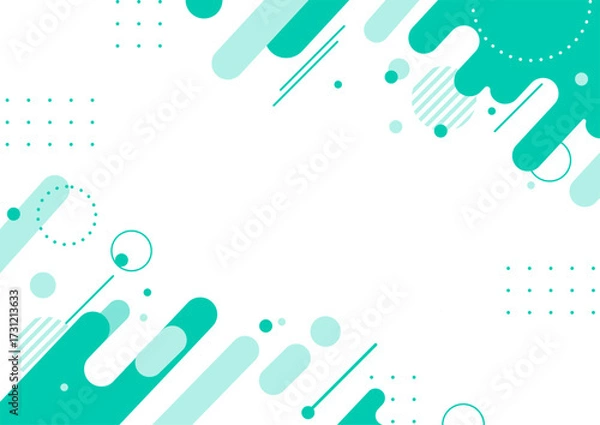 Obraz 幾何学 グラフィック フレーム 背景素材 緑