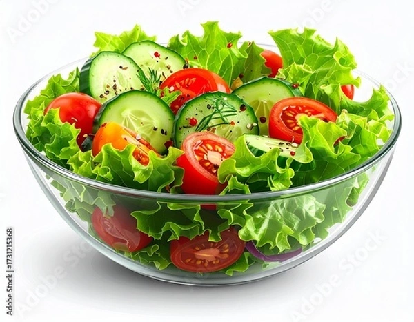 Fototapeta Vegetable Salad Isolated on Transparent Background