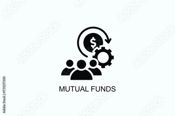 Obraz Mutual Funds Icon Or Logo Isolated Vector Illustration