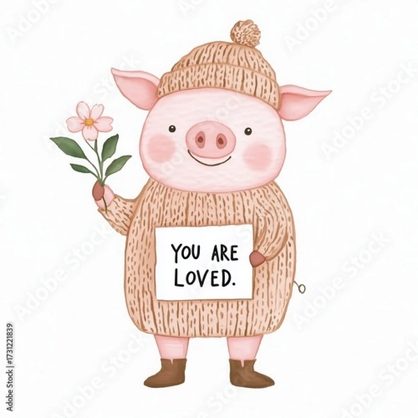 Obraz duck,pig,beer,affirmation,Funny Duck and Pig Art with a Beer Affirmation: The Perfect Humorous Gift