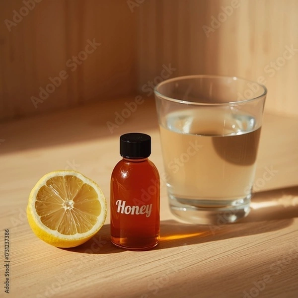 Fototapeta lemon juice and honey