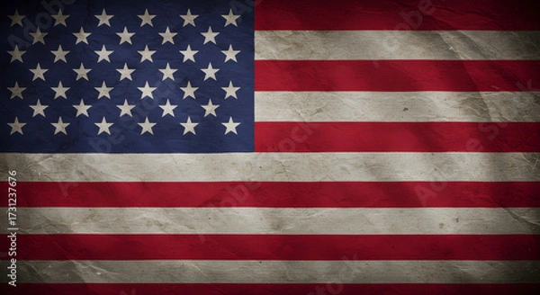 Obraz usa flag on grunge background