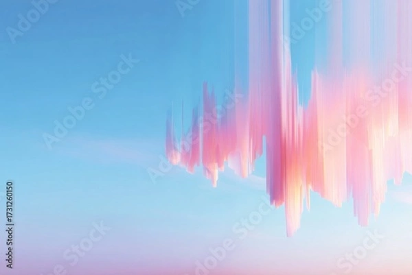 Fototapeta Soft pastel hues blend in an ethereal gradient, evoking tranquil