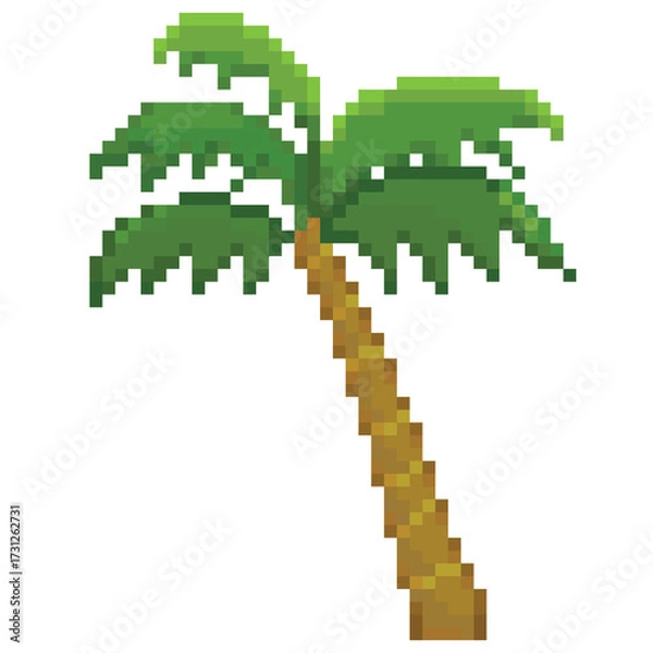 Obraz coconut tree pixel art