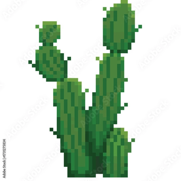 Obraz cactus pixel art