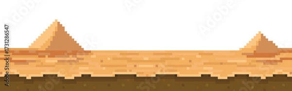 Obraz desert landscape pixel art