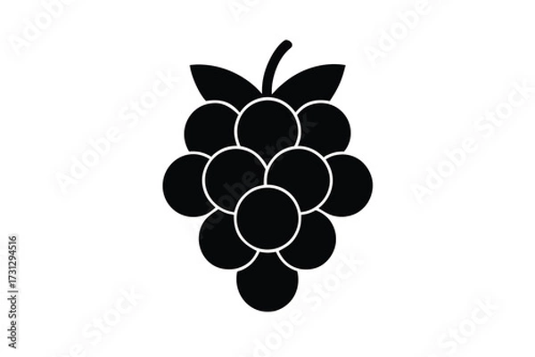 Fototapeta grapes vector icon illustration design
