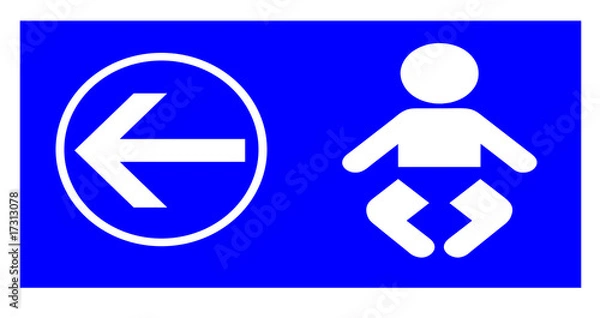 Obraz baby change direction sign