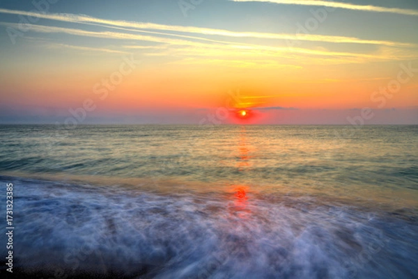 Obraz Beautiful summer sunrise over the beach