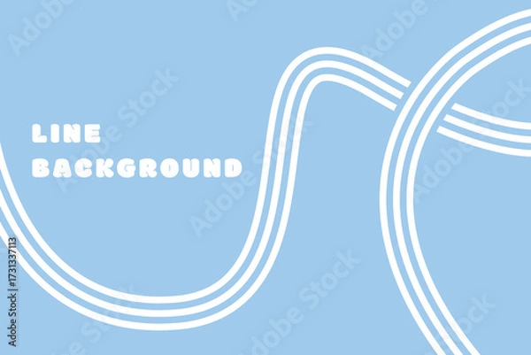 Fototapeta Abstract Line Pattern. Blue Background with Line Wave. Vector Line Poster Design.