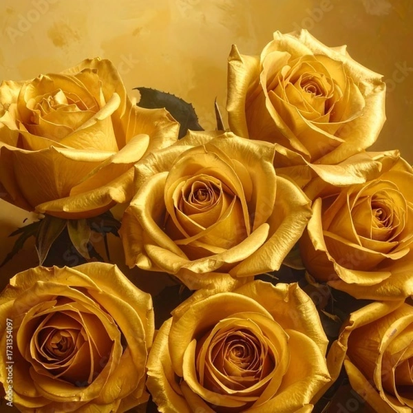 Obraz Close-up gold roses