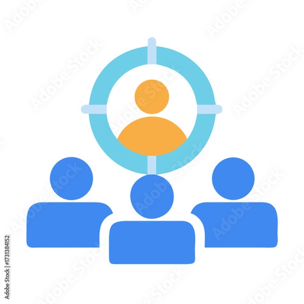 Fototapeta Targeted marketing strategy with customers with precise user segmentation