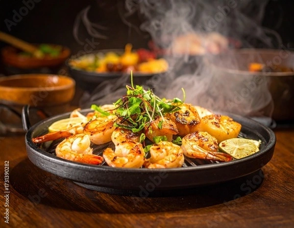 Obraz ホタテやエビの焼き物
