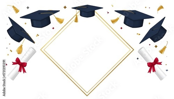 Obraz Graduation Celebration Frame Design.