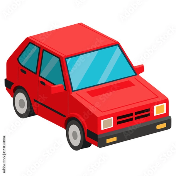 Fototapeta red toy car