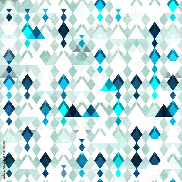 Obraz Diamond seamless pattern. Grunge effect