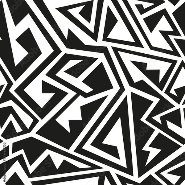 Obraz Monochrome geometric pattern