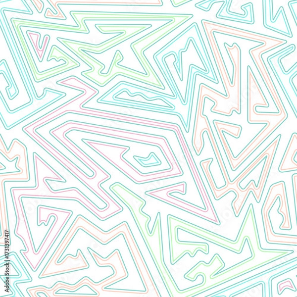 Obraz Pastel color geometric seamless pattern