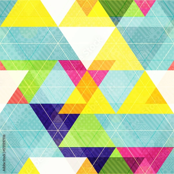 Obraz Retro triangle seamless pattern