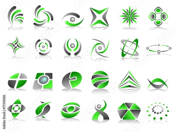 Obraz Vector Abstract Logo Icon Design Set