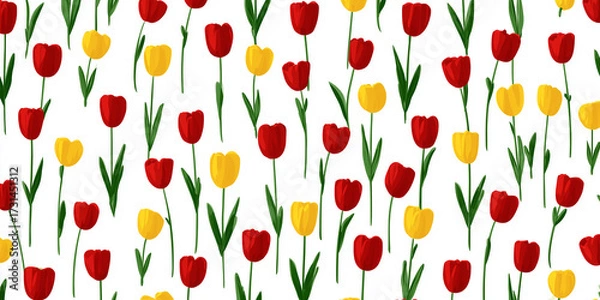 Obraz tulip floral pattern simple design
