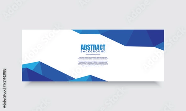 Obraz Abstract blue triangles on a white background.