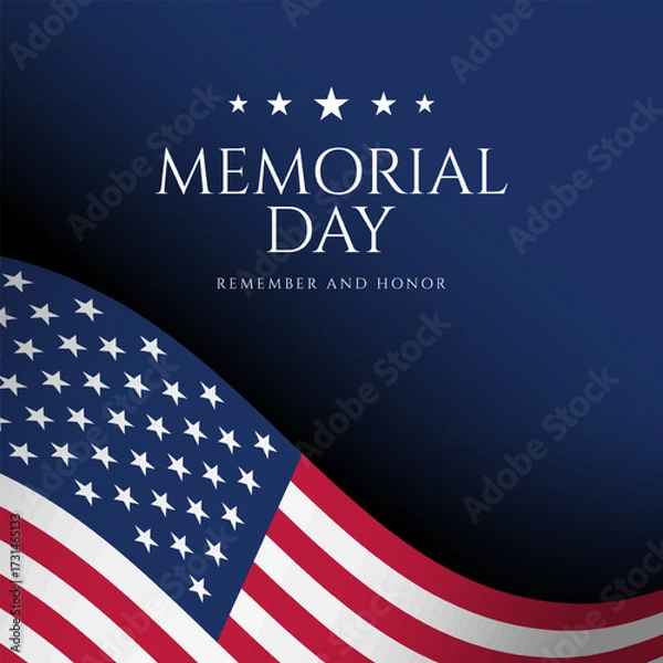 Obraz memorial day greeting card design.