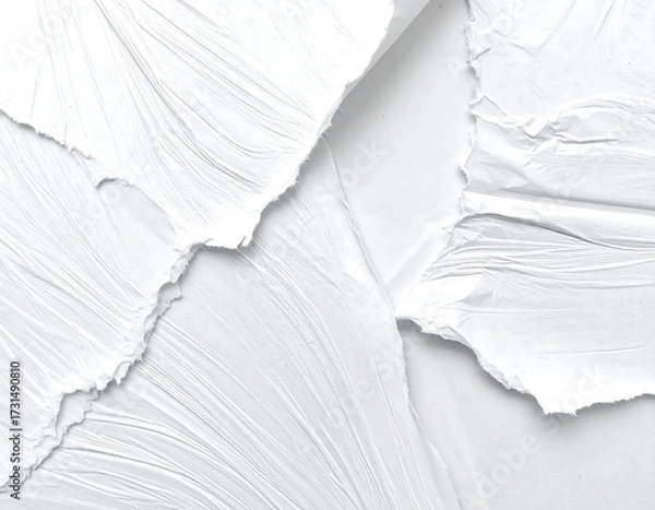 Obraz Abstract textured white paper with torn edges
